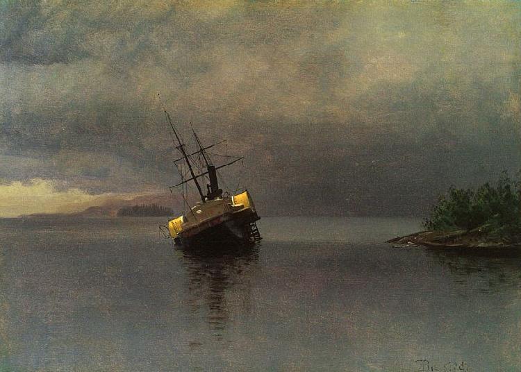 Albert Bierstadt Wreck of the Ancon in Loring Bay, Alaska China oil painting art